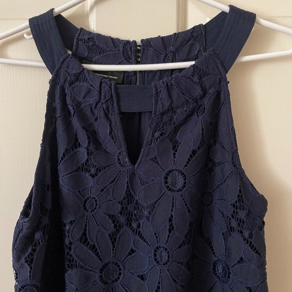 I.N.C International Concepts Navy Blue Halter Top Size Medium - Picture 2 of 5